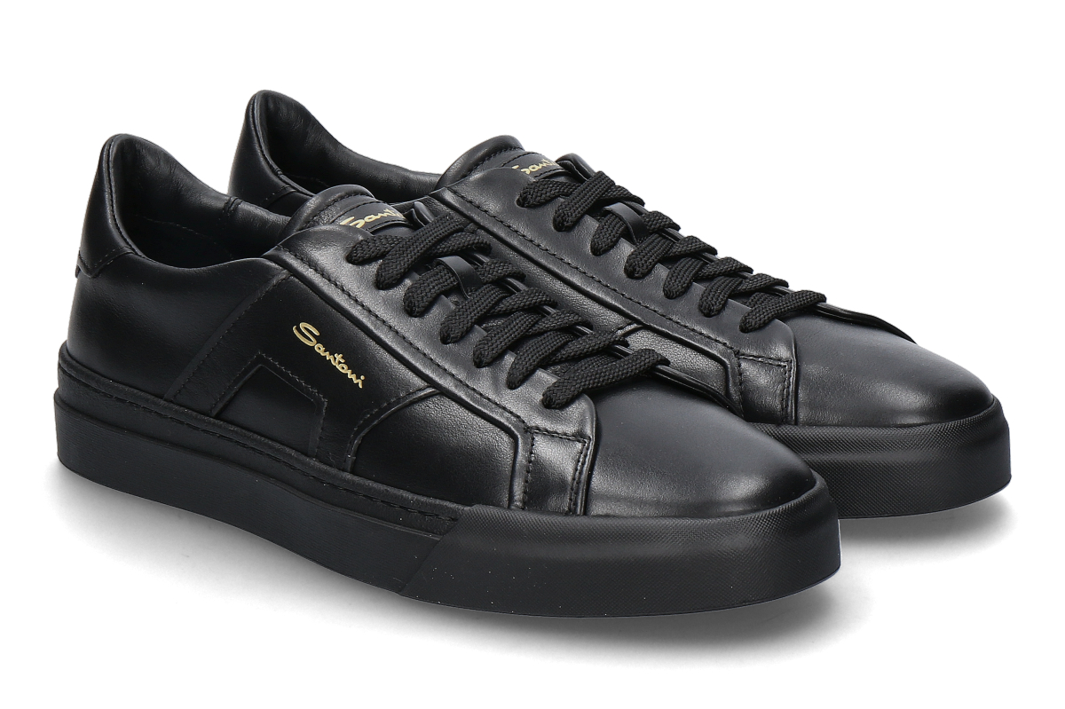Santoni sneaker LEATHER BLACK